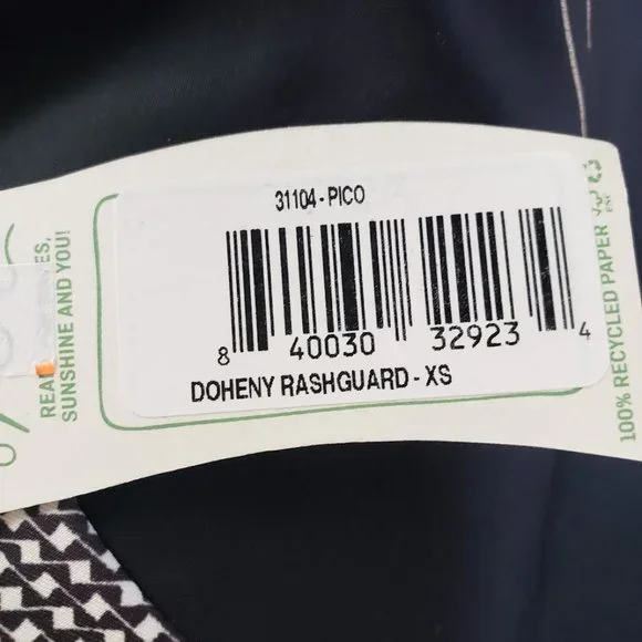 SOLD Seea Womens Top XS Doheny Rash Guard Black Colorblock Raglan Sleeve NEW - Picture 12 of 13